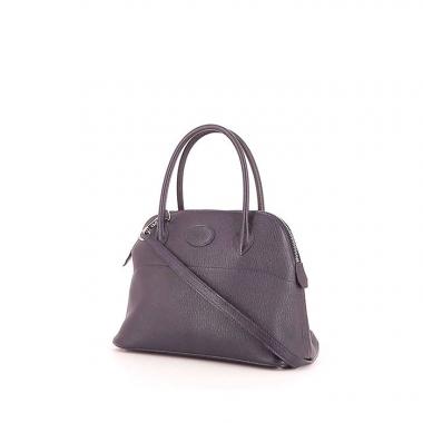 Borsa a tracolla Hermes Bolide in pelle Mysore plum