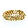 Vintage   1970's bracelet in yellow gold, diamonds, sapphires and emerald - 360 thumbnail