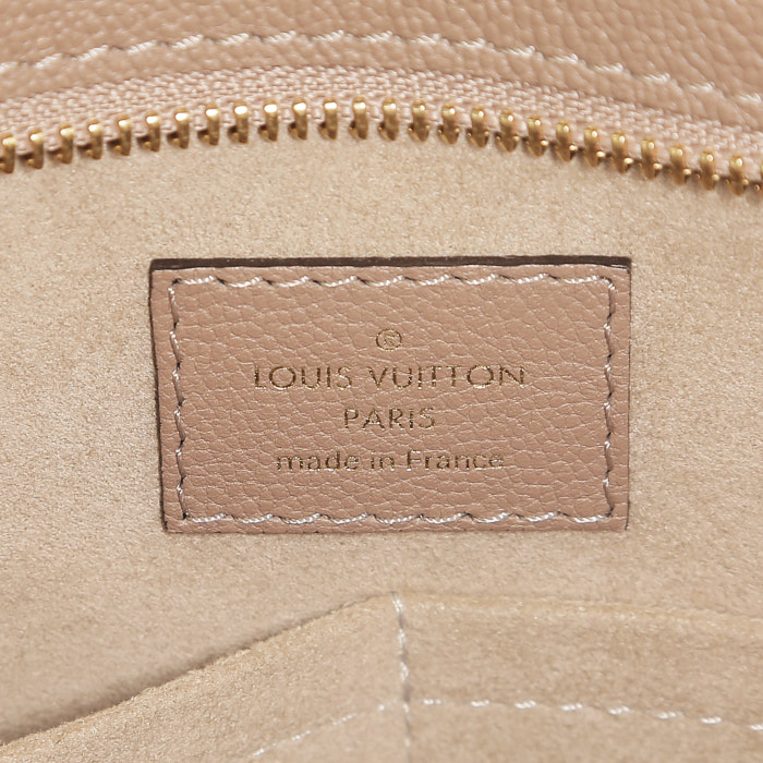 Borsa Louis Vuitton in pelle martellata beige e pitone naturale - Detail D4