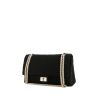 Chanel  Chanel 2.55 handbag  in black quilted jersey - 00pp thumbnail