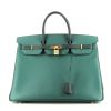 Hermès  Birkin 40 cm handbag  in green and dark green bicolor  epsom leather - 360 thumbnail