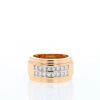 Vintage sleeve ring in pink gold and diamonds - 360 thumbnail
