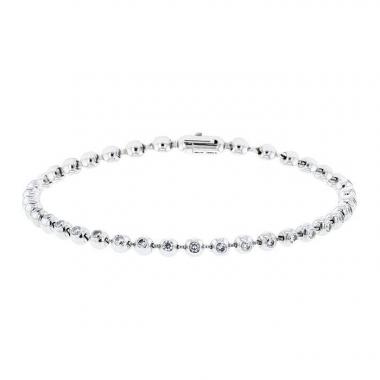Brazalete Cartier Perruque de oro blanco y diamantes