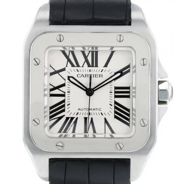 Montre Cartier Santos-100 en acier Ref: Cartier - 2656  Vers 2010