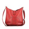 Hermes Evelyne shoulder bag in red togo leather - 360 thumbnail