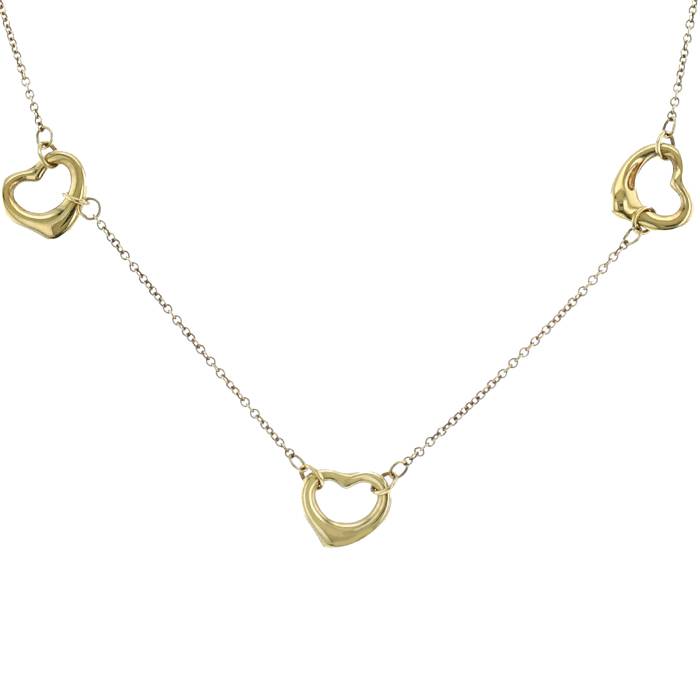 Elsa Peretti® Open Heart mesh pendant in 18k rose gold. | Tiffany & Co.