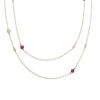 Tiffany & Co Color by The Yard long necklace in yellow gold,  diamonds and ruby - 00pp thumbnail