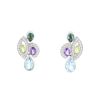Fred Princess K earrings in white gold,  diamonds and colored stones - 00pp thumbnail