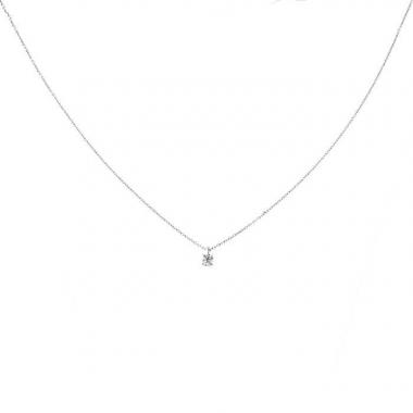 Tiffany & Co. And 0.17ct Solitaire Diamond Necklace in White