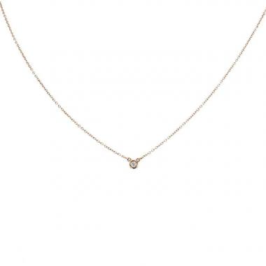 Tiffany T Smile Pendant in Yellow Gold with Diamonds, Small | Tiffany & Co.
