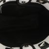 Shopping bag Chanel Deauville in tela grigia e pelle nera - Detail D2 thumbnail