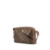 Chanel Camera shoulder bag  in brown quilted leather - 00pp thumbnail