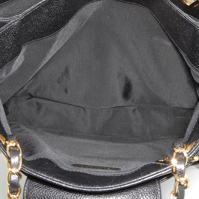 Bolso de shopping Chanel en cuero negro - Detail D2