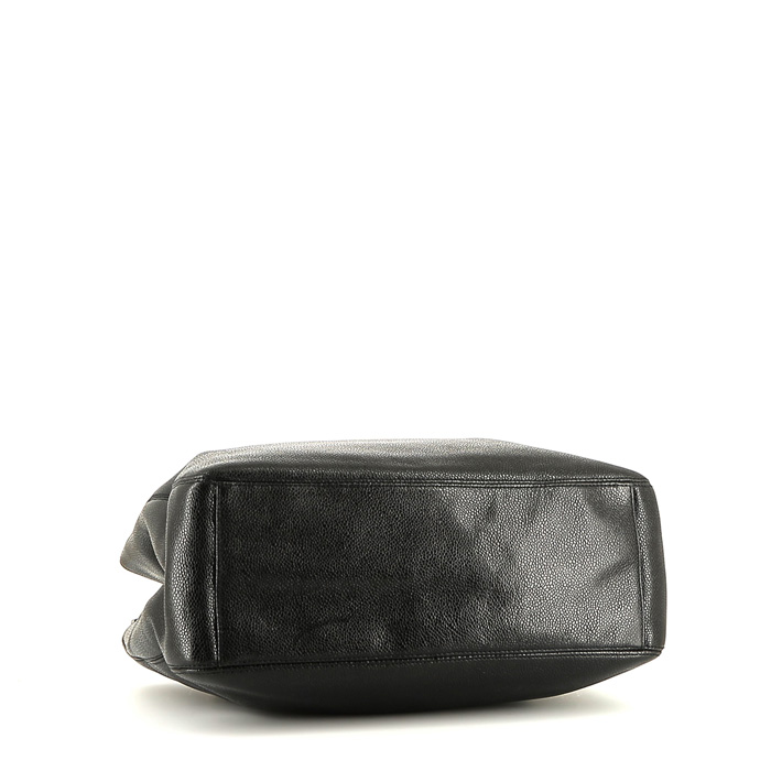Bolso de shopping Chanel en cuero negro - Detail D4