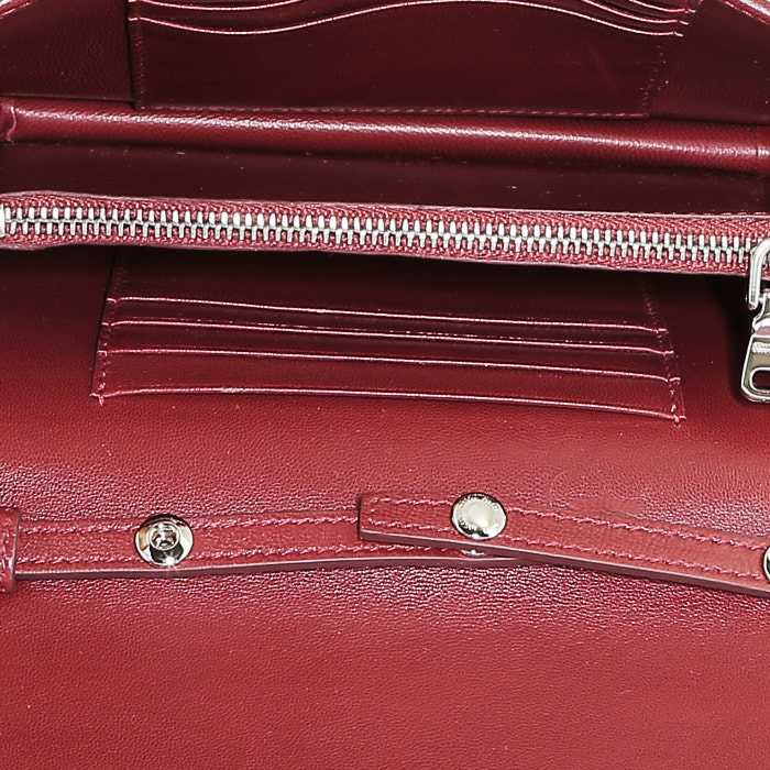 Miu Miu pouch in burgundy quilted leather and strass - Detail D2