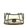 Bolso de mano Chanel Timeless en vinilo transparente y cuero negro - 360 thumbnail