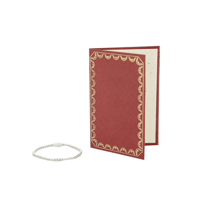 Cartier Lanière bracelet in white gold and diamonds - Detail D2