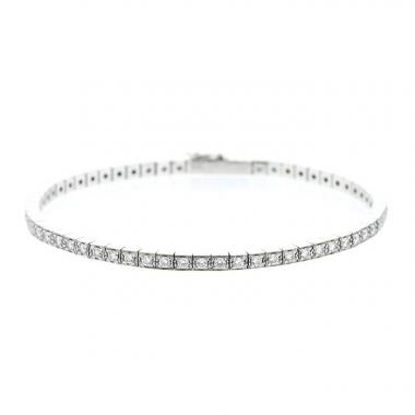 Brazalete Cartier Lanière en oro blanco y diamantes
