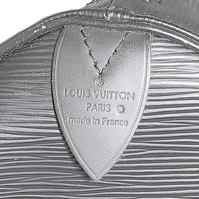 Bolsa de viaje Louis Vuitton Keepall 55 cm en cuero Epi negro - Detail D3