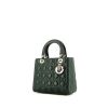 Bolso de mano Dior Lady Dior en cuero cannage verde - 00pp thumbnail