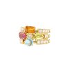Half-articulated Bulgari Allegra ring in yellow gold,  diamonds and colored stones - 00pp thumbnail