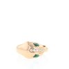 Bulgari Serpenti ring in pink gold,  diamonds and malachite - 360 thumbnail