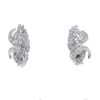 Vintage earrings for non pierced ears in platinium,  14k white gold and diamonds - 00pp thumbnail