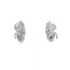 Vintage earrings for non pierced ears in platinium,  14k white gold and diamonds - 360 thumbnail