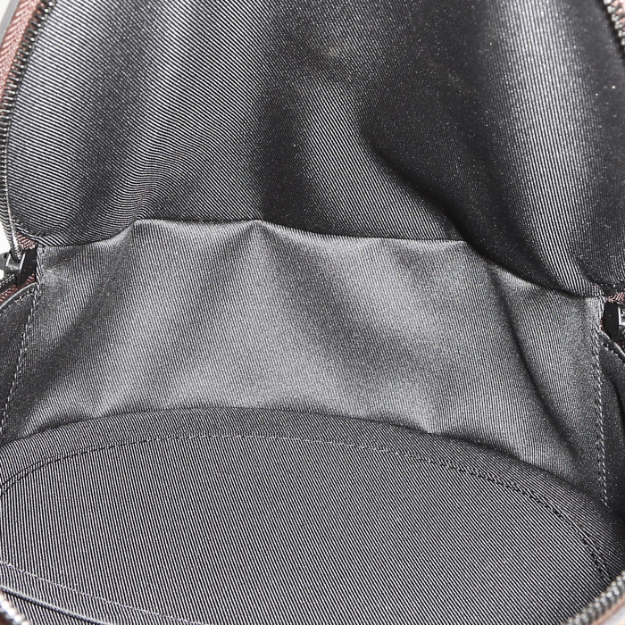 Borsa a secchiello Louis Vuitton Edition Limitée  Wheel Box in tela monogram marrone e pelle nera - Detail D3