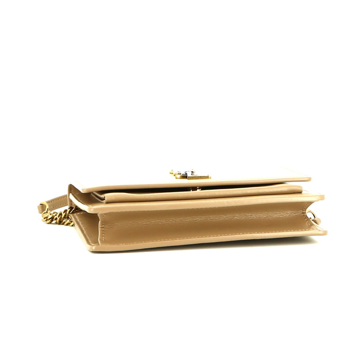 Bolso bandolera Saint Laurent Sunset modelo mediano  en cuero beige - Detail D5