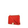 Chanel Boy large model shoulder bag in red leather - 00pp thumbnail