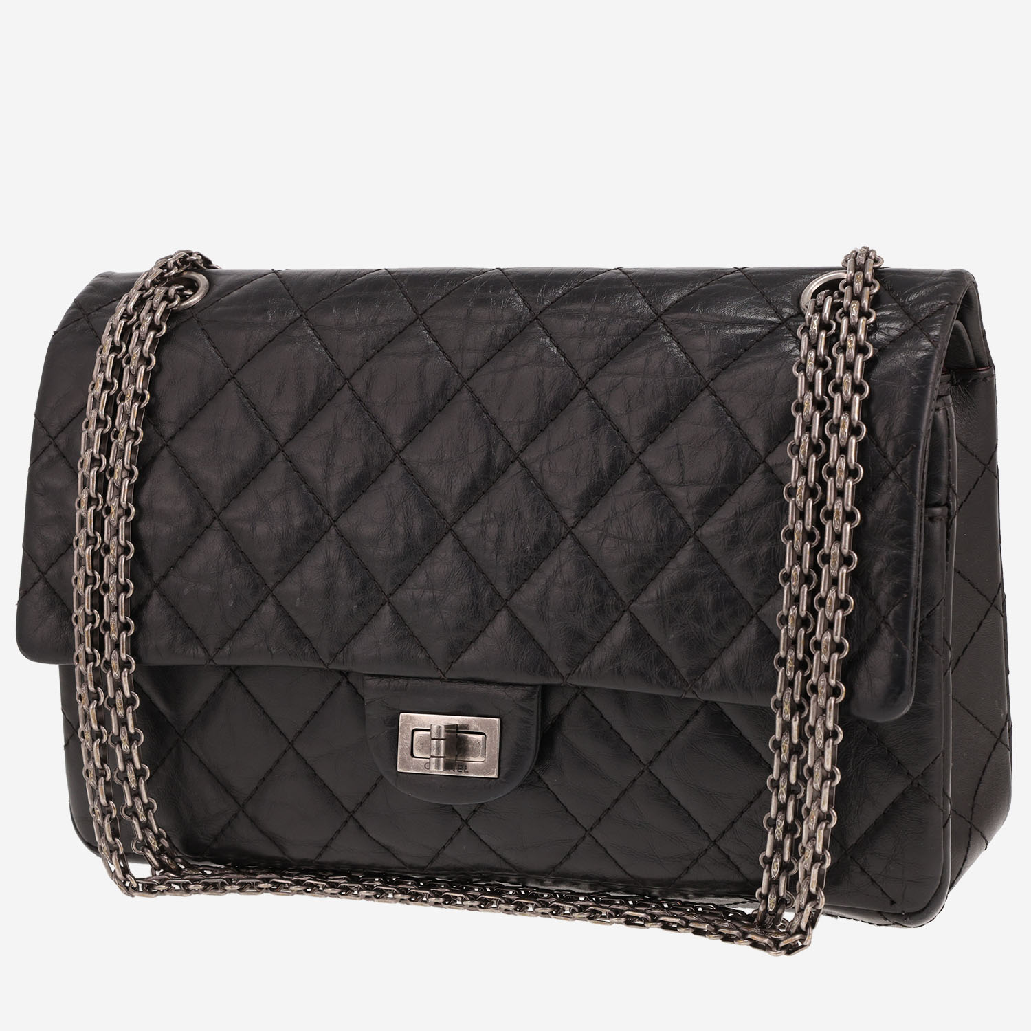 Chanel Chanel 2.55 handbag in black quilted leather