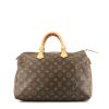 Bolso de mano Louis Vuitton  Speedy 35 en lona Monogram marrón y cuero natural - 360 thumbnail