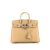 Bolso de mano Hermès Birkin 25 cm en cuero togo beige - 360 thumbnail