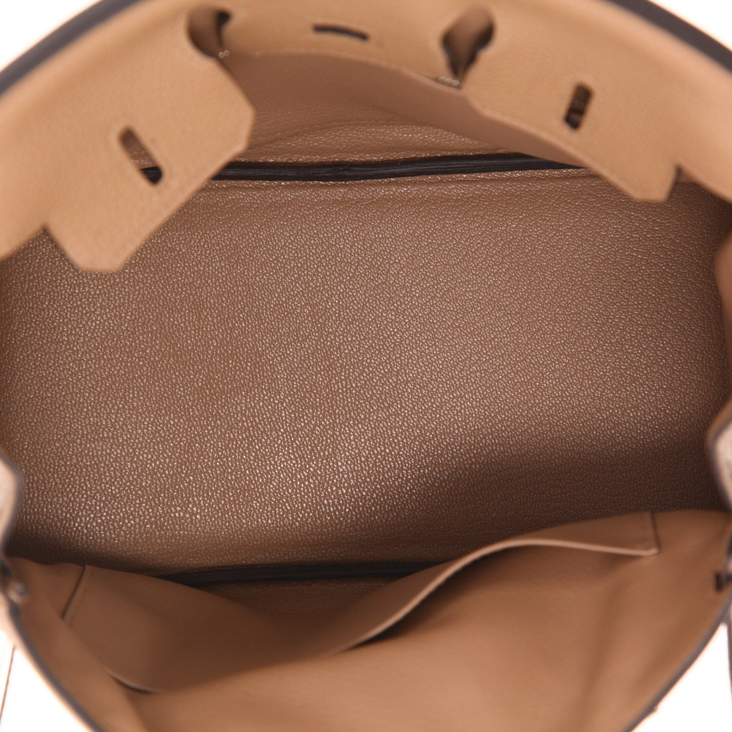 Sac à main Hermès Birkin 25 cm en cuir togo beige Chai - Detail D3