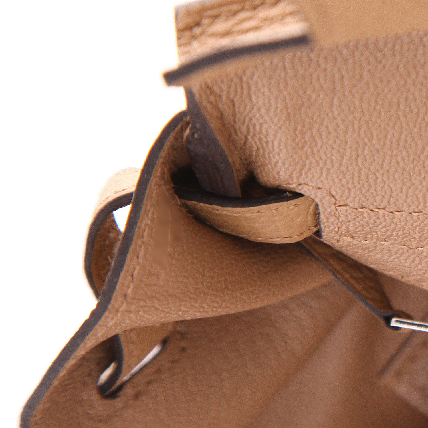 Hermès Birkin 25 cm handbag  in beige Chai togo leather - Detail D4