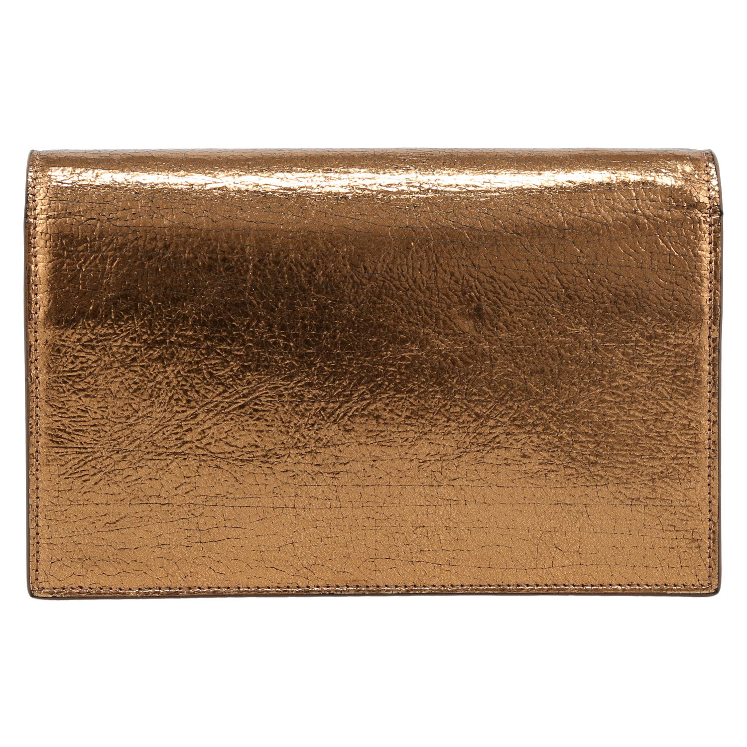 Sac bandoulière Saint Laurent  Kate Pompon en cuir bronze - Detail D7