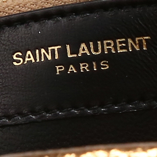 Borsa a tracolla Saint Laurent  Kate Pompon in pelle bronzo - Detail D9