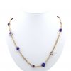 Pomellato Capri long necklace in pink gold, lapis-lazuli and rock crystal - 360 thumbnail