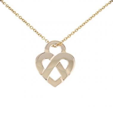 Poiray Coeur Entrelacé pendant in pink gold