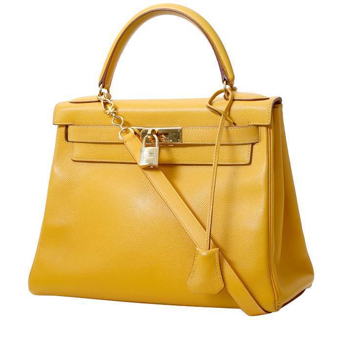 Hermes Kelly 28 Gold Courchevel Bag