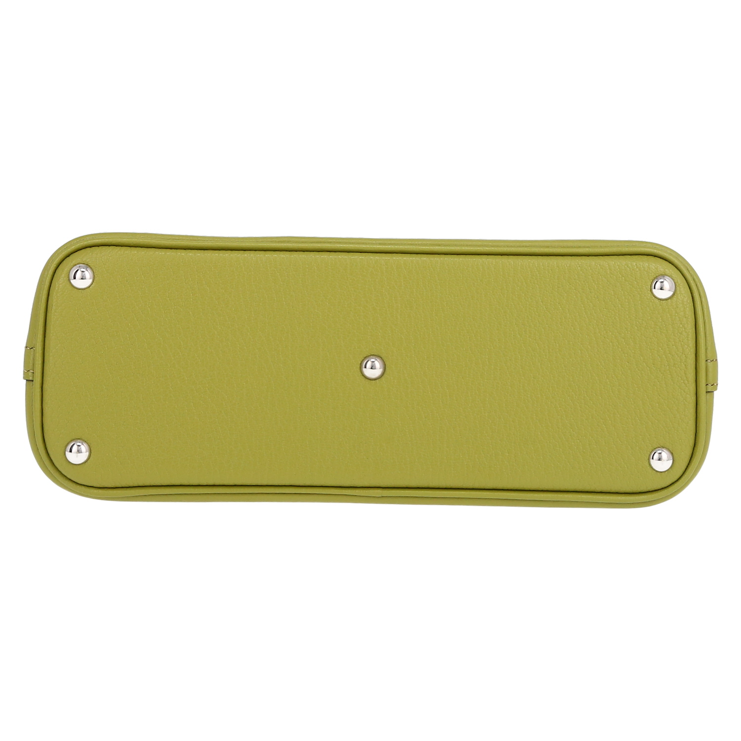 Sac bandoulière Hermès Bolide 25 cm en chevre vert-anis - Detail D4