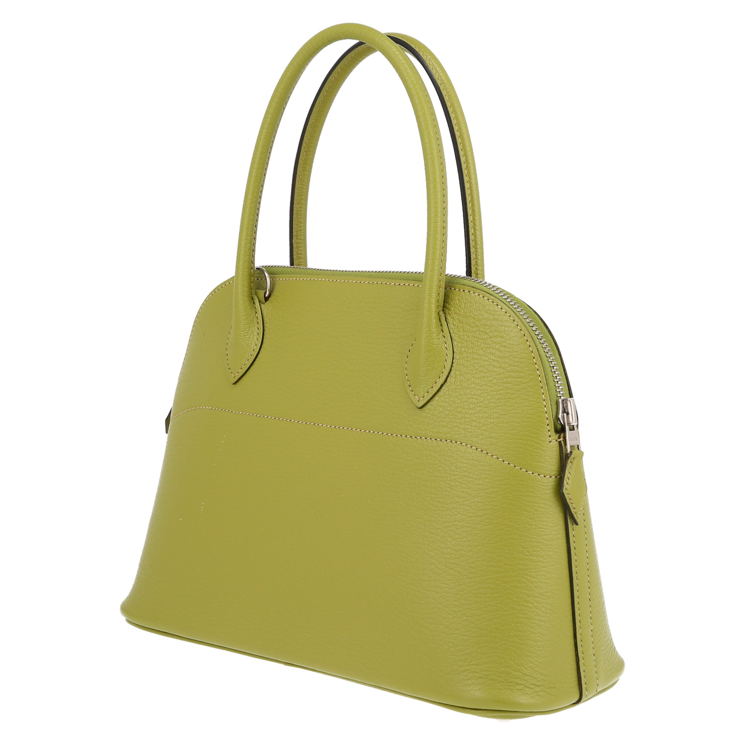 Borsa a tracolla Hermès Bolide 25 cm in capra verde anice - Detail D5