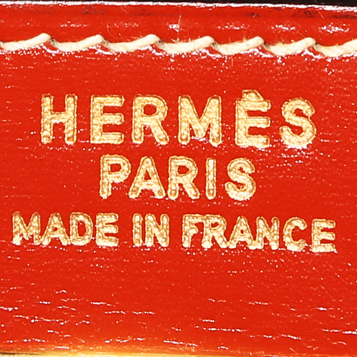 Sac à main Hermès Kelly 40 cm en cuir box rouge - Detail D4