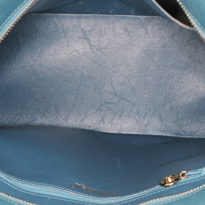 Borsa Chanel  Medaillon in pelle martellata e trapuntata blu - Detail D2