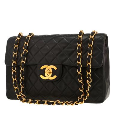 Sac bandoulière Chanel  Timeless Maxi Jumbo en cuir matelassé noir