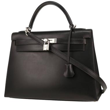 Sac à main Hermès  Kelly 32 cm en cuir box noir