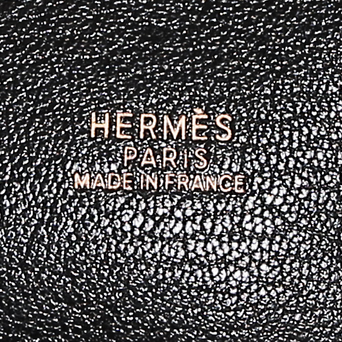 Borsa Hermès  Plume in pelle box nera - Detail D3