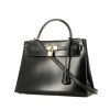 Hermès Kelly 32 cm handbag  in black box leather - 00pp thumbnail
