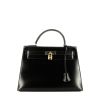 Hermès Kelly 32 cm handbag  in black box leather - 360 thumbnail